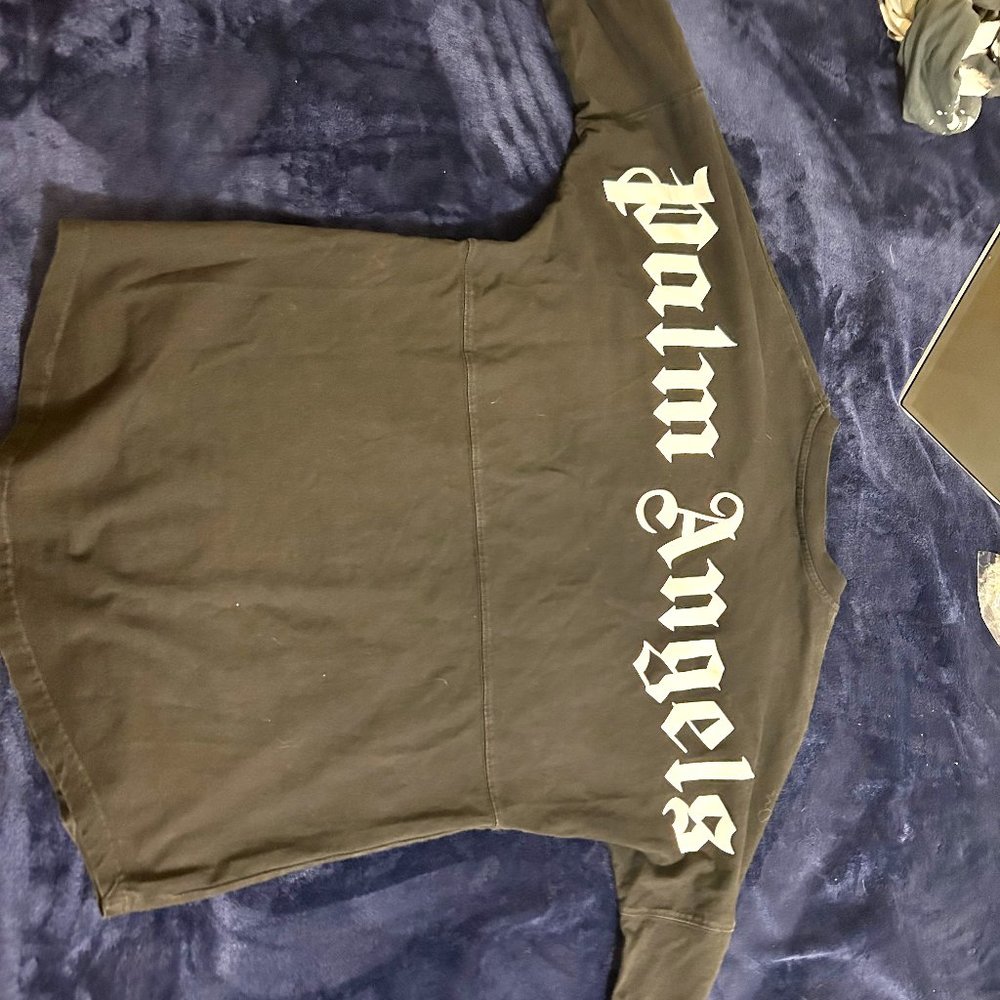 PALM ANGELS Mens long sleeve logo print (Size:Medium)